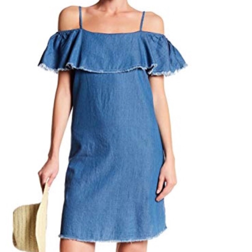 Ruffle Denim Dress